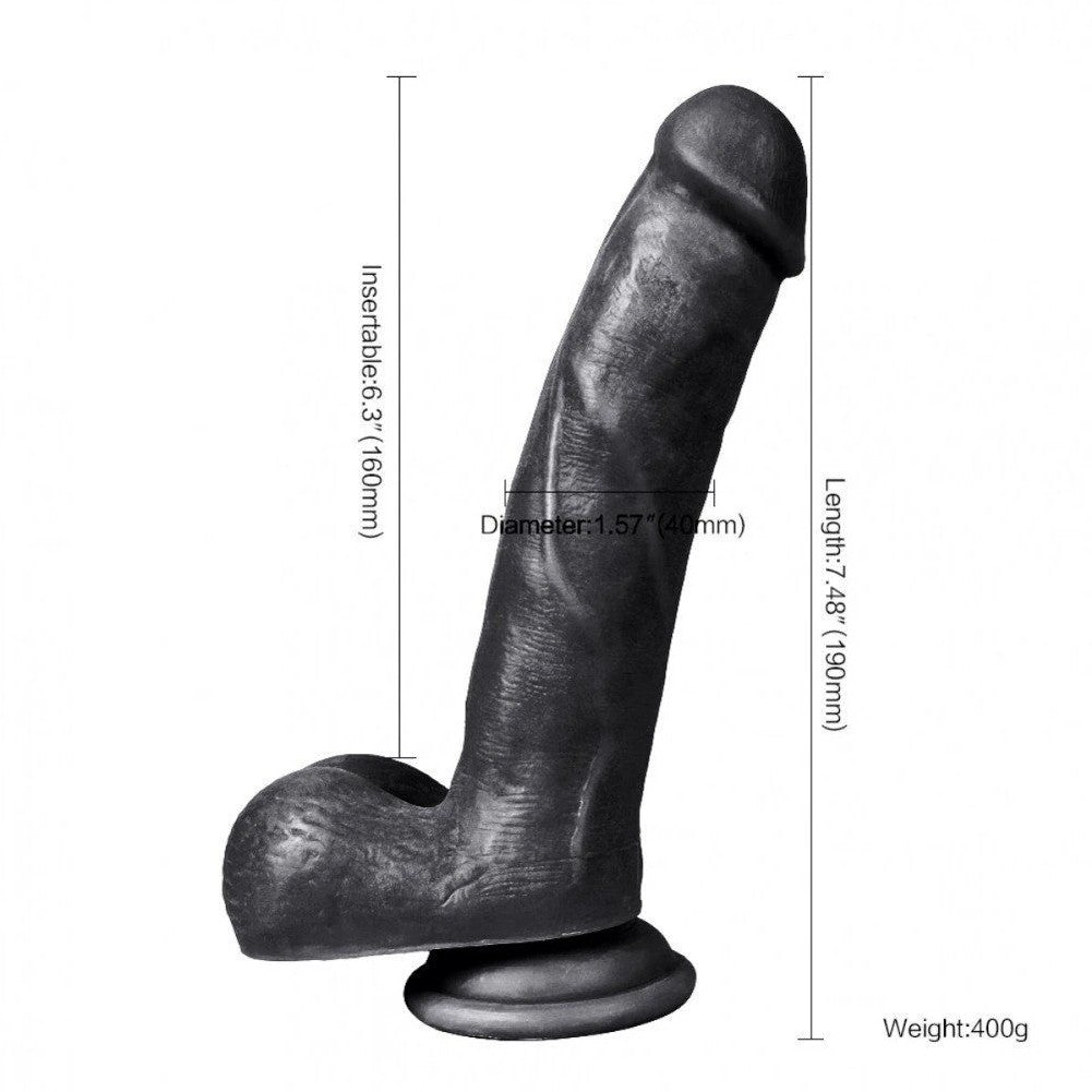 Xise Male Lion Flexible 20 cm Belden Bağlamalı Realistik Penis XS-WBC10031 Black