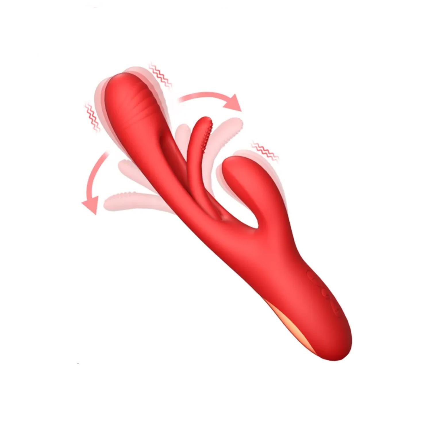 Modern Seri Rabbit Vibratör Dalgalı Uç 3 Mod 7+7 Titreşim Okşamalı Teknolojik Haraketli Vibratör