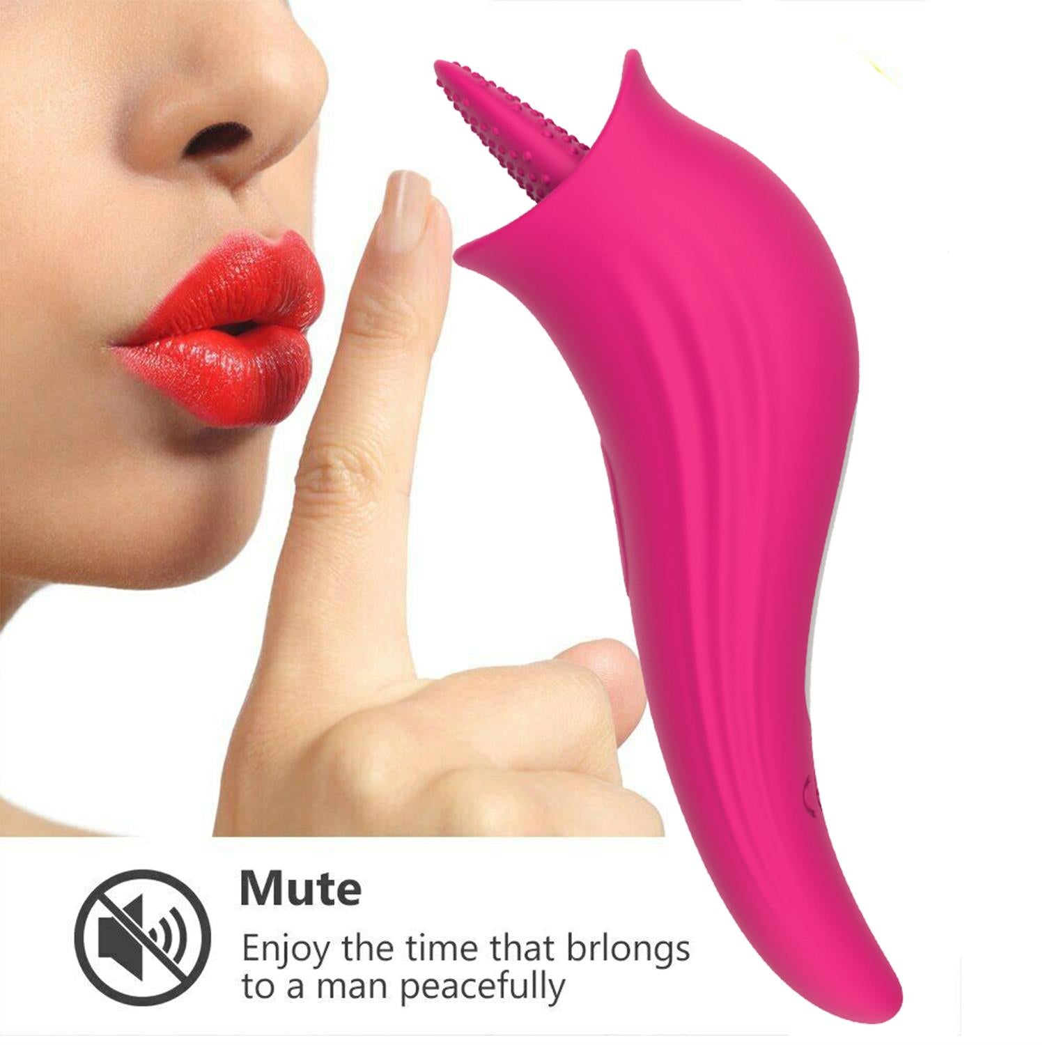 USB Şarjlı Licking Klitoris Uyarıcı Vibratör Pembe IPX5 Suya Dayanıklı