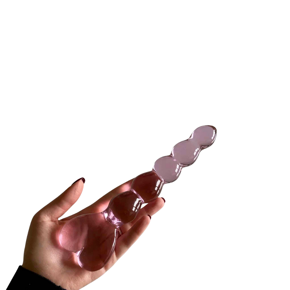 Pipedream Icicles No. 43 Beaded Hand Blown Glass Massager Cam Dildo