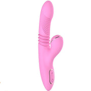 Dibe Haloy Olivia Thrusting İleri Geri Hareketli Hava Darbeli Rabbit Vibratör Pink