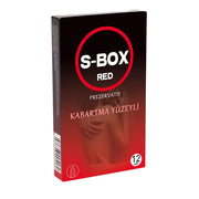 S-Box Prezervatif 12li Kabartmalı Yüzeyli Kayganlaştırıcılı Prezervatif, Daha Yoğun Hissediş, Kaliteli Lateks